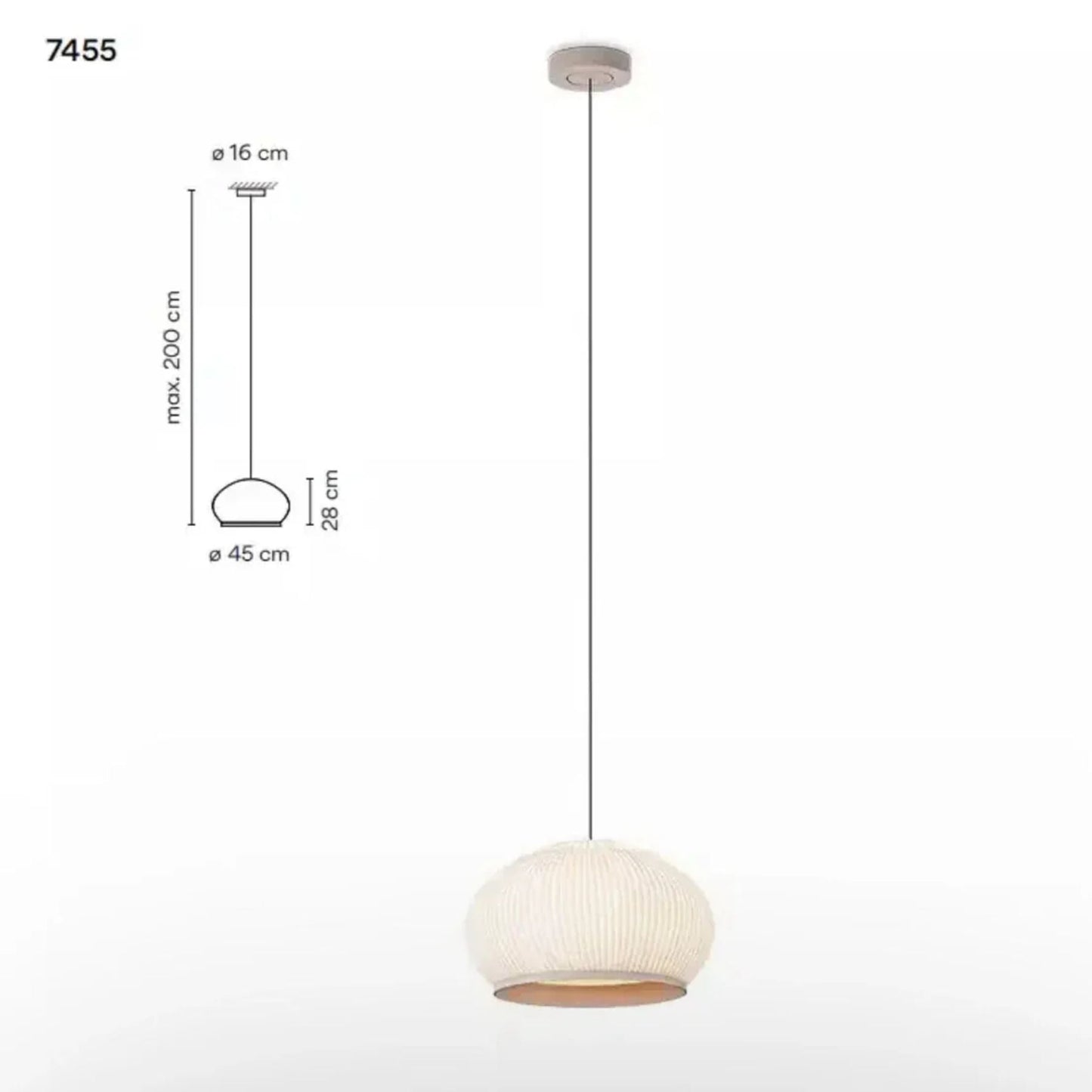 Japandi Hanglamp 3D Lycra 45 cm Beige Eettafel Woonkamer Dimbare LED Hanglamp Scandinavische Verlichting Interieur