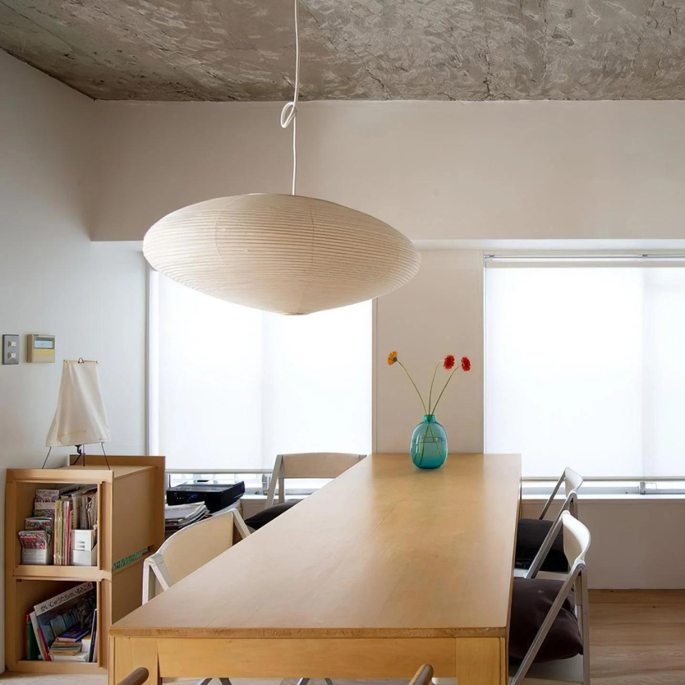 Plafondlamp Mulberry Papier Japandi Design Ø50 Ø60 LED Dimbaar Wit Geometrisch