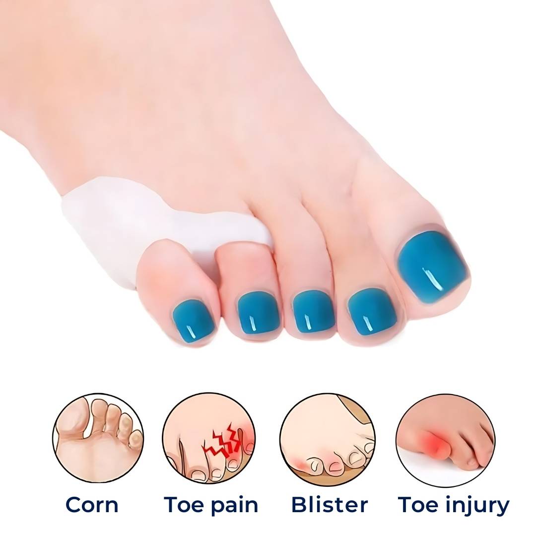 Orthopedische Teenspreider met Gel Demping voor Hallux Valgus Correctie en Comfortabele Teenpijn Verlichting