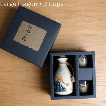 Japans Sakura Sake Serviesset met Karaf en Kopjes – Keramiek met Kersenbloesem Motief