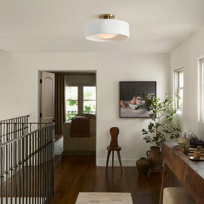 Keramische Plafondlamp Scandinavisch Design met Halfrond Porselein Kap