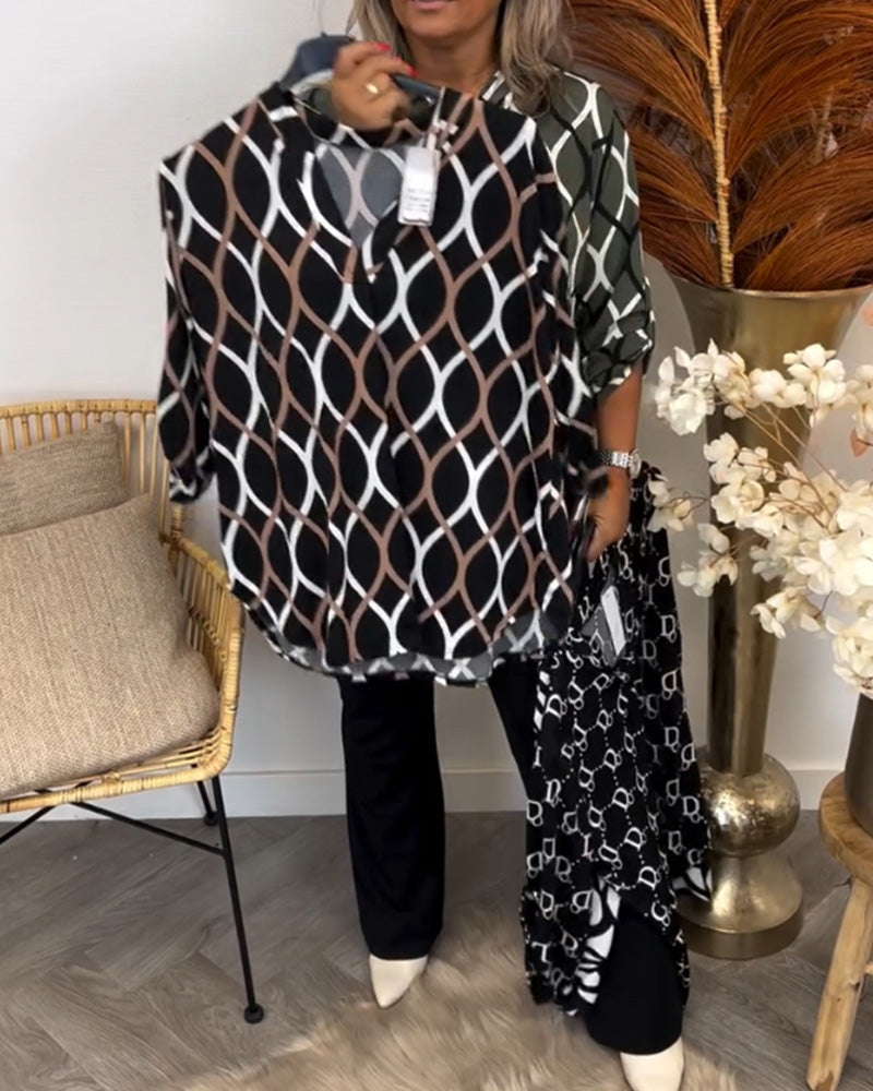 Dames Blouse Casual Lange Mouw Comfortabele Pasvorm