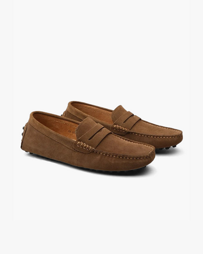 Leer Mokassin Heren Schoen Comfortabel Suède Slip On