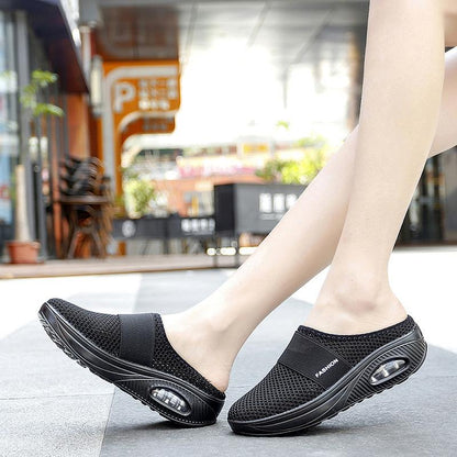 Orthopedische Pantoffels met Luchtkussen Ergonomische Instapschoenen Diabetesvoeten Ademend Mesh Extra Zacht Voetondersteuning Antislip Zool Dames Heren Indoor Outdoor Comfortschoenen