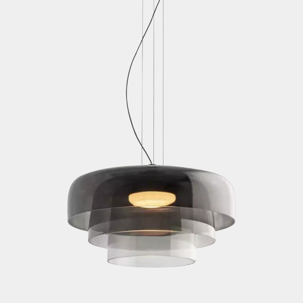 Hanglamp Glas Nordisch Design Gelaagd 1 2 3 Niveaus Oranje Groen Grijs Eetkamer Keuken Woonkamer Pendellamp Warm Licht LED Verstelbaar