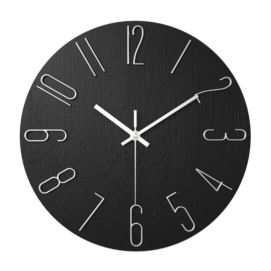 Wandklok Modern Stil Quartz 30cm Kunststof Woonkamer Minimalistisch