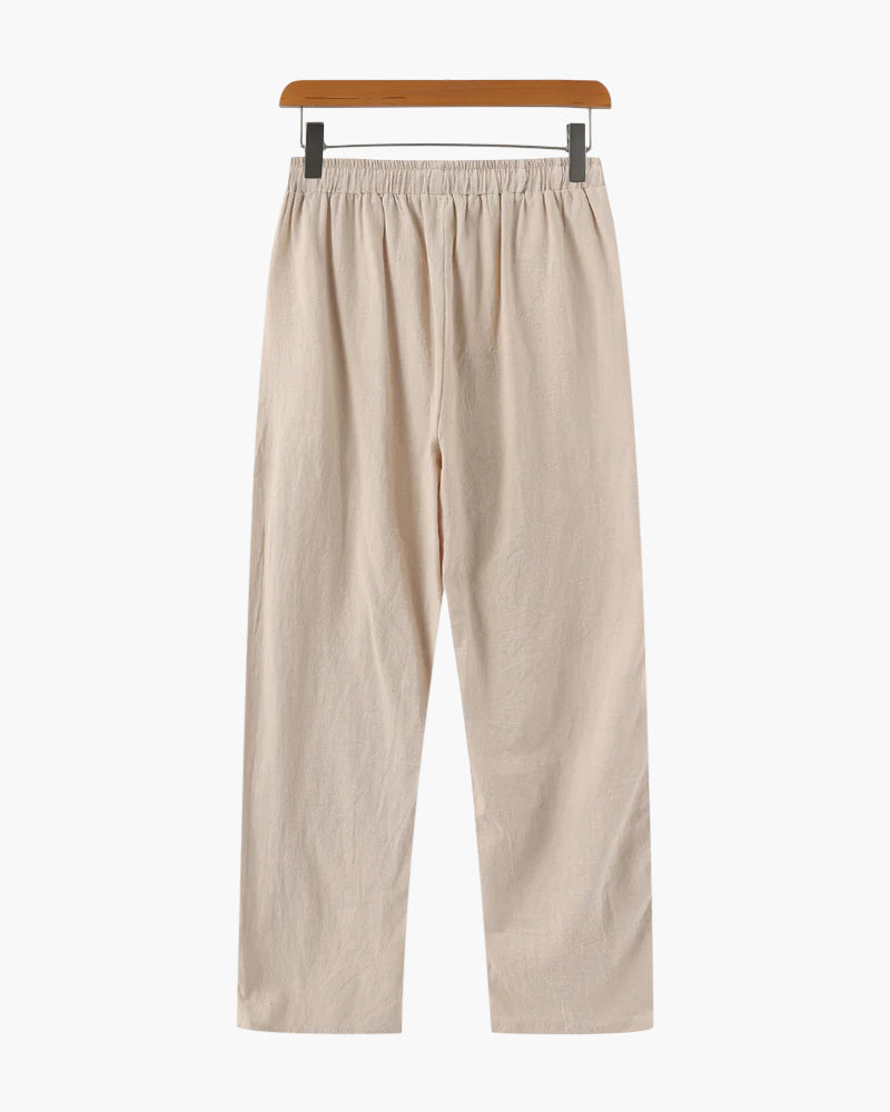 Heren Linnen Broek Elastisch Zomercomfort Lichtgewicht