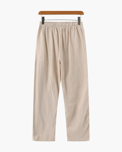 Heren Linnen Broek Elastisch Zomercomfort Lichtgewicht