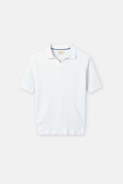 Heren Poloshirt Korte Mouwen Wit Klassiek Stijl