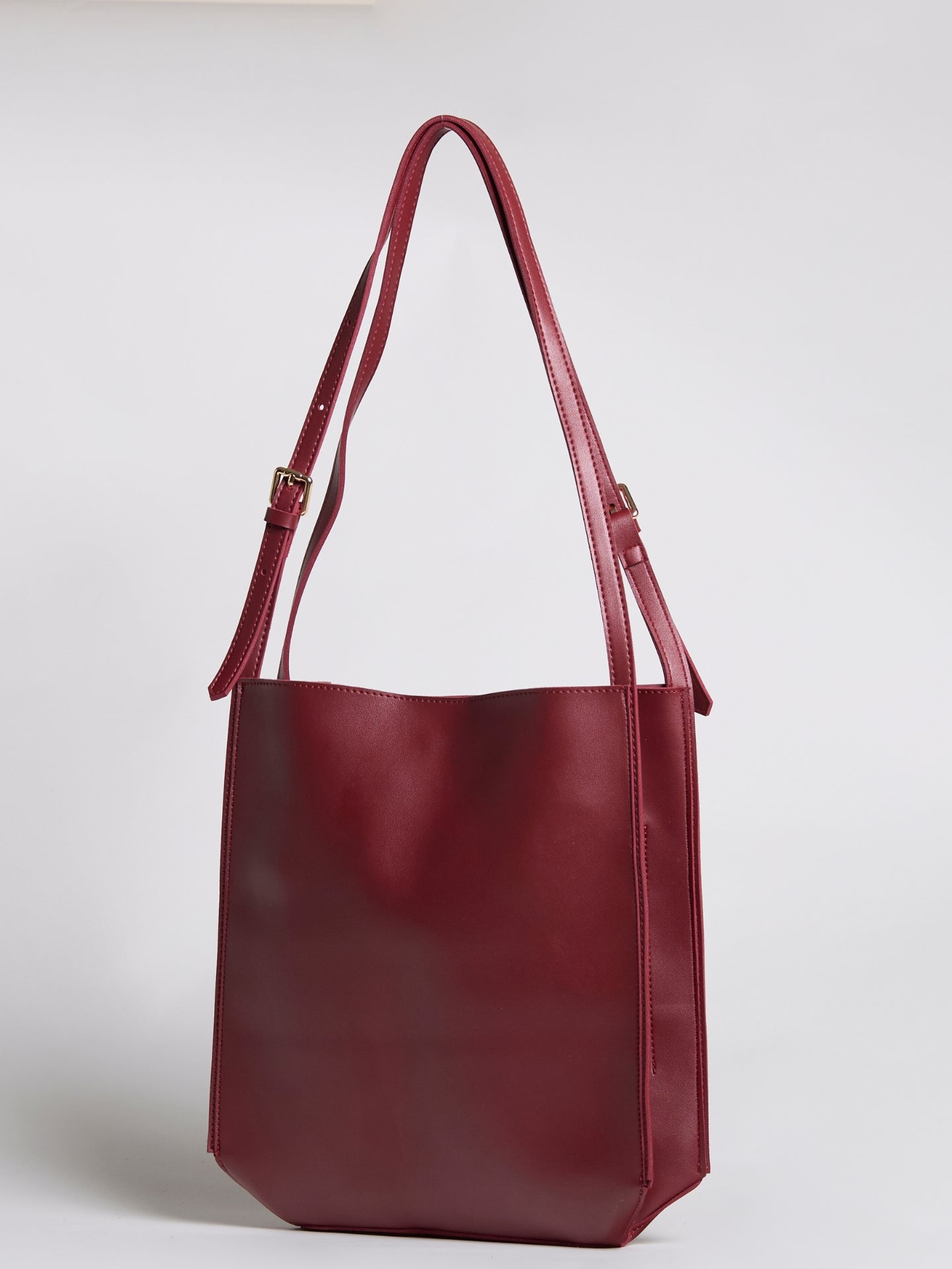 Vegan Leren Schoudertas Halfrond Elegant Ruim
