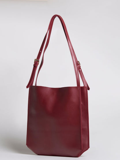 Vegan Leren Schoudertas Halfrond Elegant Ruim