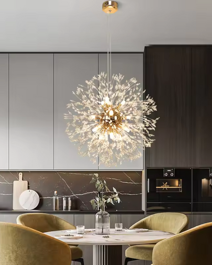 Stervormige Kroonluchter met Metalen Takken Goud Zilver voor Woonkamer Eetkamer Modern Interieur Hanglamp Plafondverlichting 40-60cm