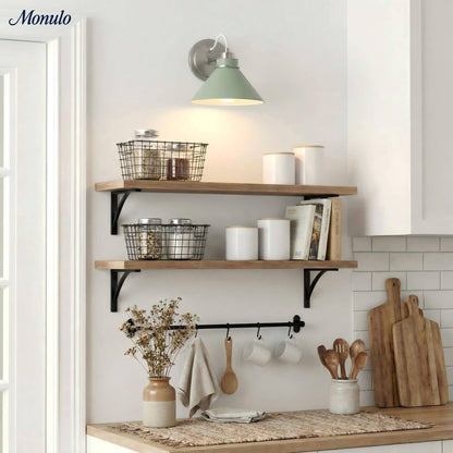 Globe Wandlamp met Gebogen Arm – Moderne Industriële Verlichting voor Badkamer, Slaapkamer en Gang