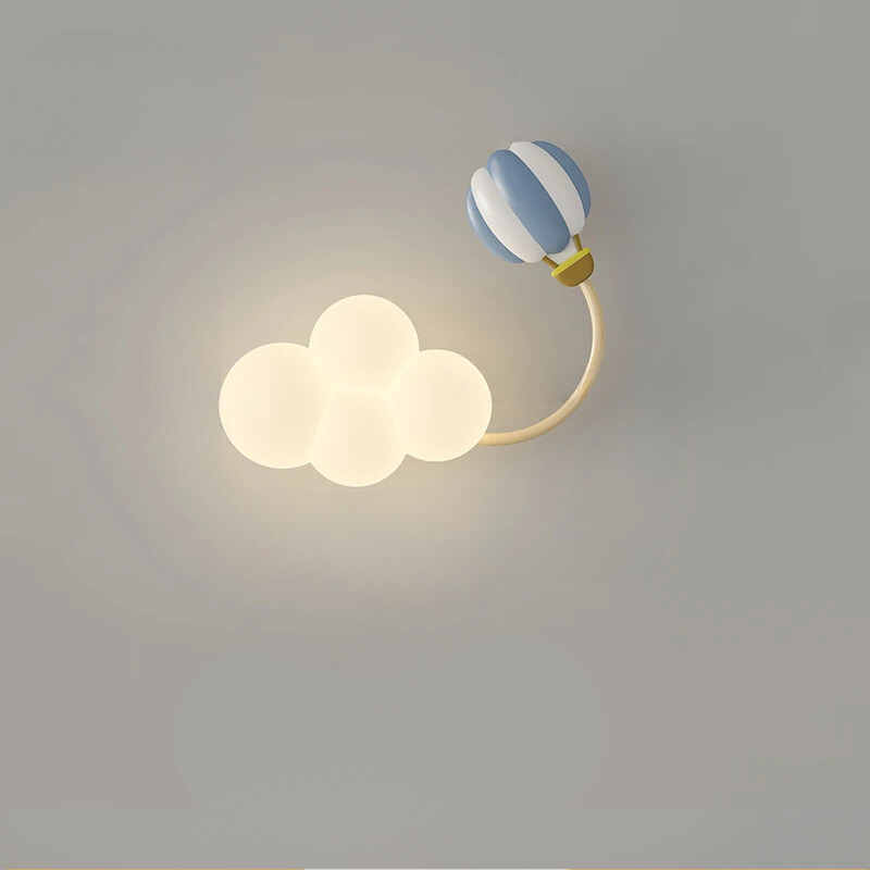 Kinderkamer Wandlamp met Sterren, Regenboog en Vliegtuig – Creatieve LED Verlichting voor Babykamer en Speelkamer