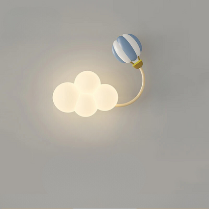 Kinderkamer Wandlamp met Sterren, Regenboog en Vliegtuig – Creatieve LED Verlichting voor Babykamer en Speelkamer