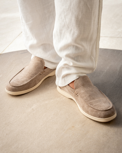 Herenschoenen Suède Loafers Elegante Zomerstijl