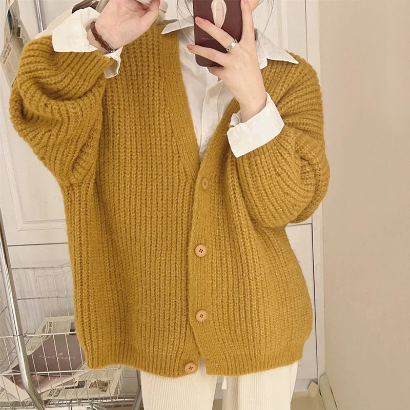 Dames Plus Size Cardigan - Comfortabele Warme Trui voor Vrouwen