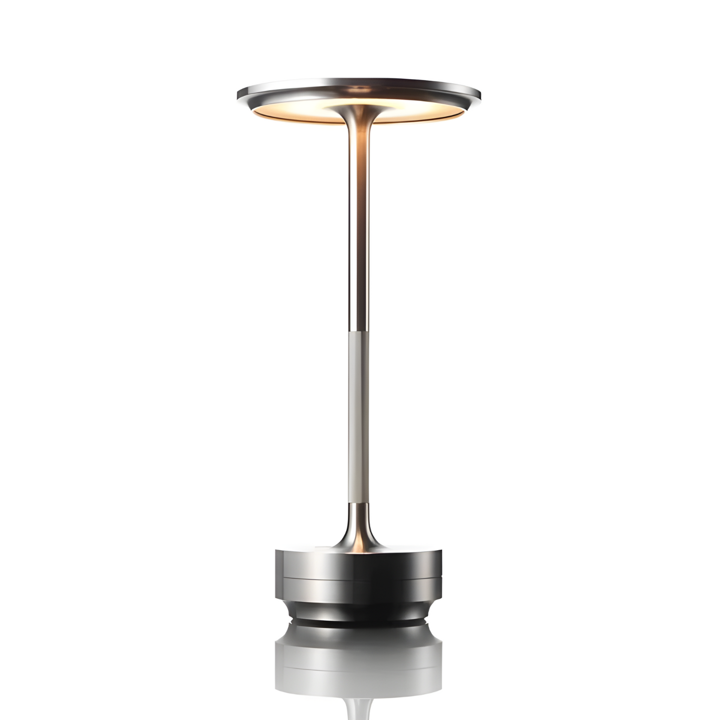Oplaadbare LED Tafellamp met Dimfunctie Cilindervorm Metaal Draadloze Sfeerlamp