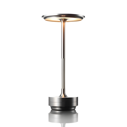Oplaadbare LED Tafellamp met Dimfunctie Cilindervorm Metaal Draadloze Sfeerlamp