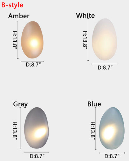 Moderne Glazen Wandlamp met Sfeervolle Ovale Kap – Stijlvolle Minimalistische Verlichting voor Hal Slaapkamer Woonkamer