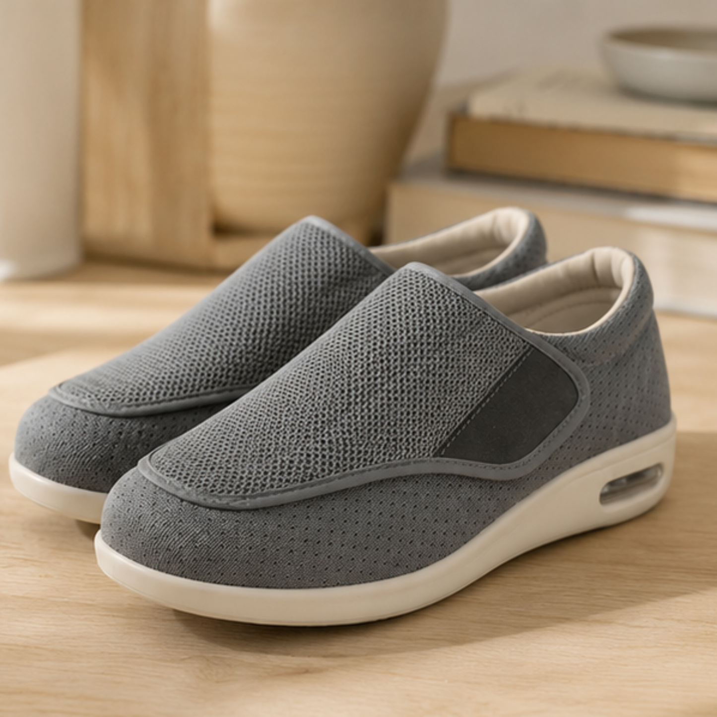 Brede Instapschoenen voor Gevoelige en Gezwollen Voeten – Memory Foam Inlegzool – Naadloos Interieur – Diabetische Comfortschoenen voor Dagelijks Gebruik
