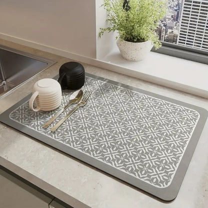 Siliconen Afdruipmat voor Keuken – Mandala Patroon – Beschermt Aanrecht – Sneldrogend – 12"x16" 16"x20" 20"x24"