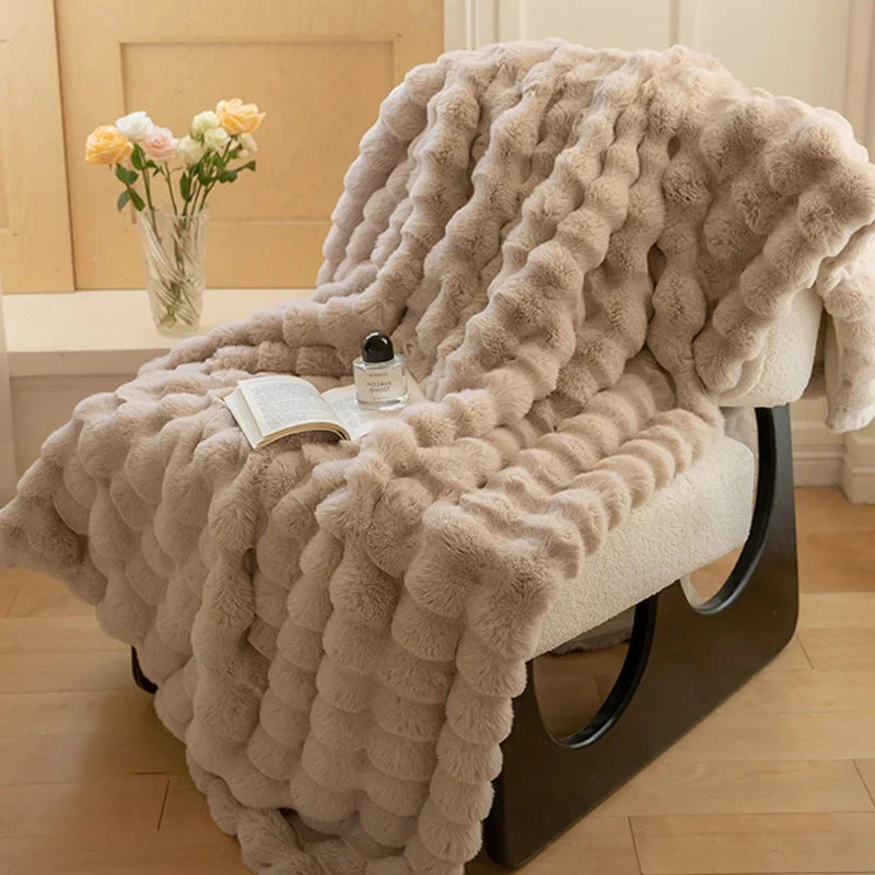 Zachte Imitatiebont Plaid - Pluizige Warme Deken voor Bank en Bed - 160x200 cm
