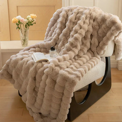 Zachte Imitatiebont Plaid - Pluizige Warme Deken voor Bank en Bed - 160x200 cm
