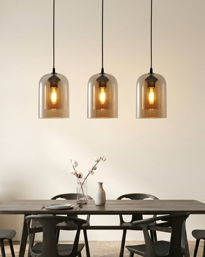 Glazen Hanglamp Ginza met Gebogen Vorm en Zachte Sfeerverlichting Warm Wit – E27 Fitting Inclusief Dimbare Compatibiliteit