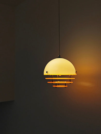Stijlvolle Hanglamp Bauhaus Design Oranje-Wit Sfeerverlichting voor Moderne Interieurs