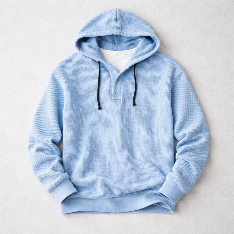 Wafel Hoodie Heren - Comfortabele Waffle Trui voor Mannen