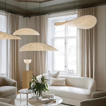 Hanglamp Japandi Handgeweven Zijde Wit Ø40 Ø60 Ø80 Slaapkamer Eetkamer