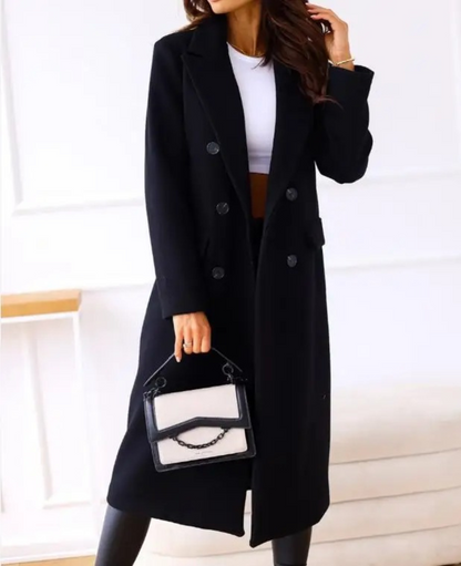 Dames Trenchcoat Lange Warme Herfst Winter Coat