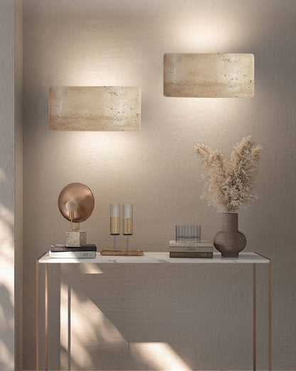 Travertin Wandlamp Modern Design met Warm LED-Licht voor Binnen en Buiten 12x25cm Waterdicht