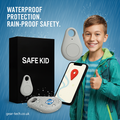 Kinder GPS-Tracker Waterdicht met Real-Time Locatie & SOS-Alarm | Klein, Licht, Draagtasje en Beveiligingsfuncties