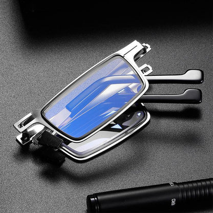 Opvouwbare Leesbril met Blauwlichtfilter – Ultralight Titanium Montuur – Flexibele Pootjes voor Draagcomfort