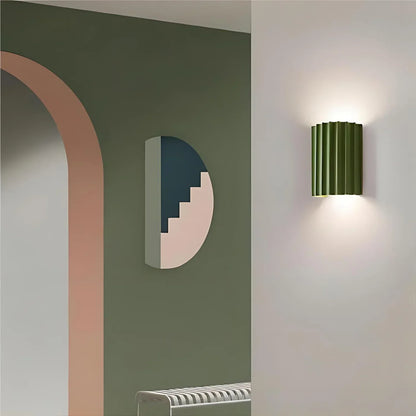 Wandlamp Resin Sculptuur Golvend Nordisch Wit Groen Grijs Slaapkamer Hal