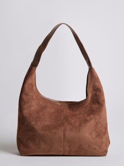 Halfronde Leren Tote Tas Vegan en Duurzaam