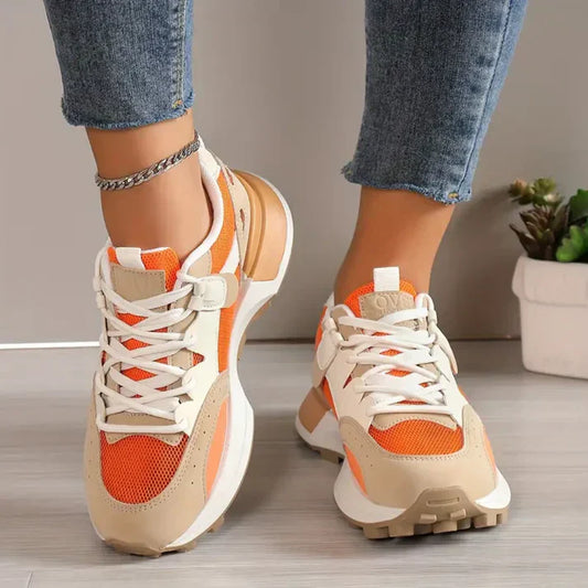 Vrouwensportschoenen Casual Kleurenblock Stijl Sneakers - StudioMarella