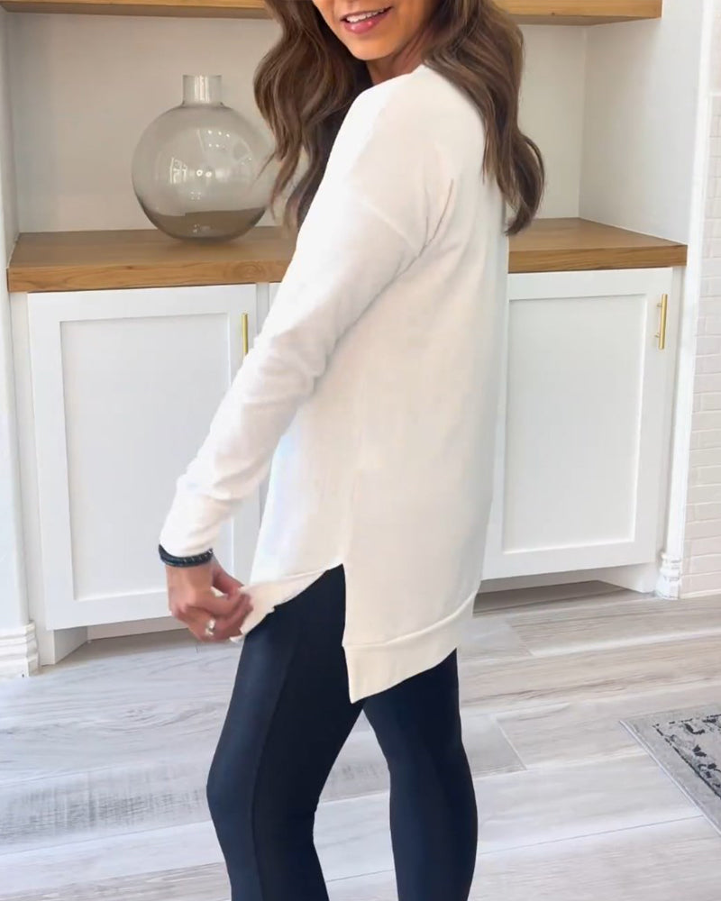 Lange Mouw Sweater Oversized Zacht en Comfortabel