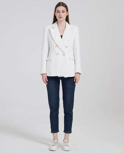 Heren Blazer Dubbele Knopen Elegant Getailleerd Luxe Jas - StudioMarella