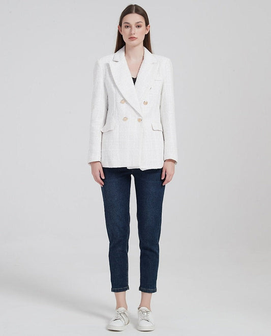 Heren Blazer Dubbele Knopen Elegant Getailleerd Luxe Jas - StudioMarella