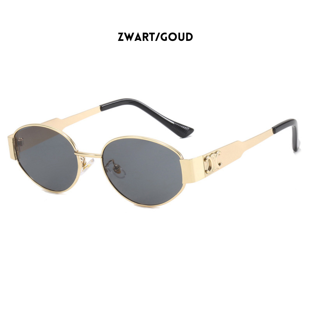 Gouden Zonnebril voor Dames Vintage Trendy Design