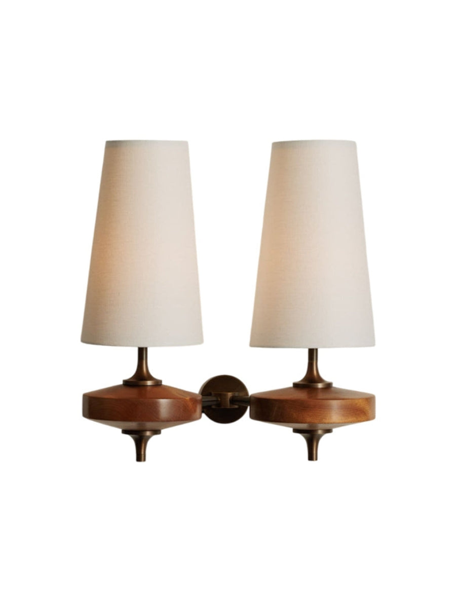 Retro Wandlamp met Stoffen Kap – Vintage Verlichting voor Slaapkamer
