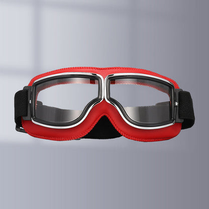 Retro Motorgoggles met Beschermglazen en Verstelbare Band