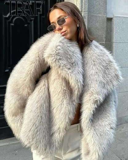Bontjas Warm Damescoat Luxe Kwaliteit