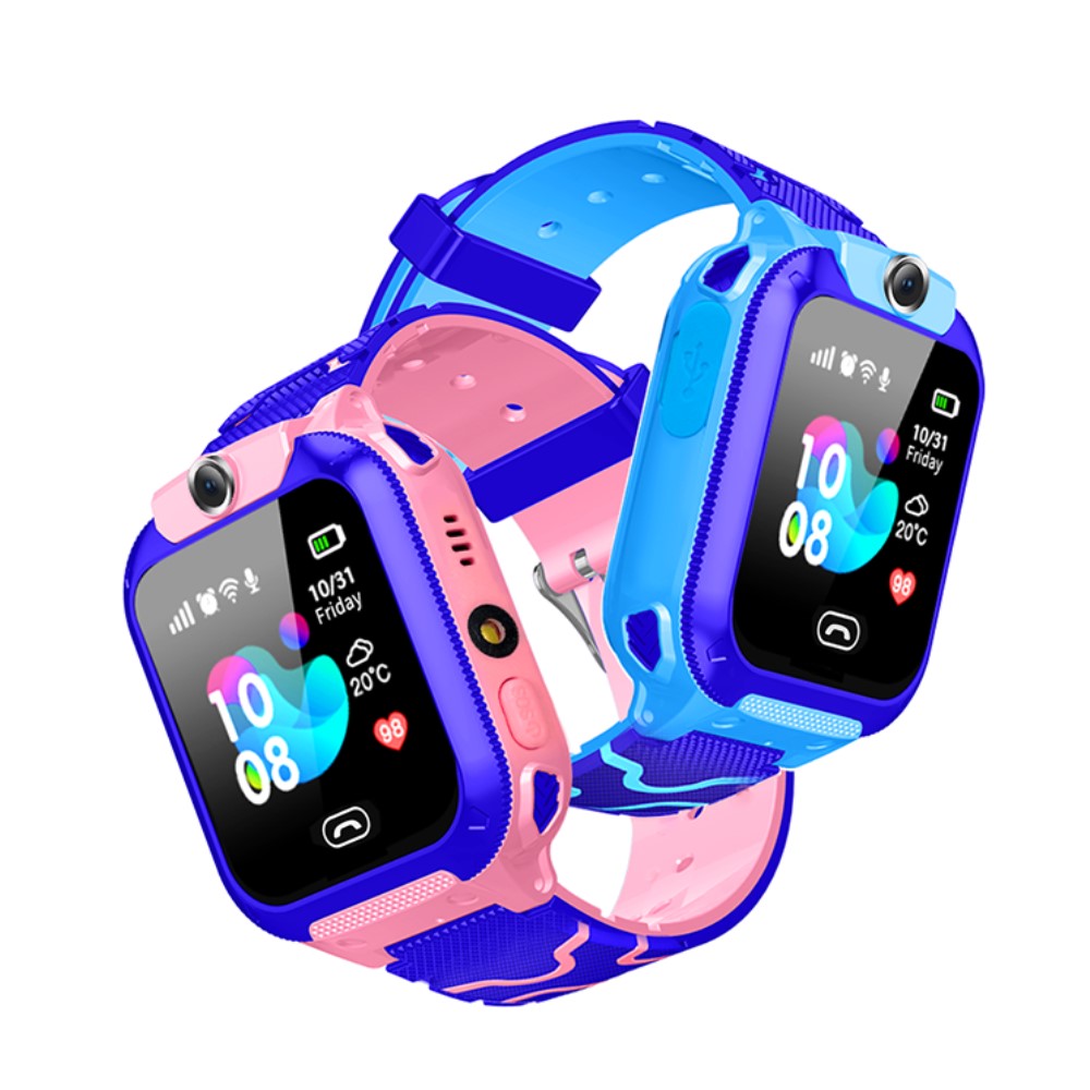 Smartwatch voor Kinderen met GPS-Tracker Telefoonfunctie SOS-Knop Ingebouwde Camera Kleurrijk Polshorloge voor Jongens en Meisjes vanaf 4 Jaar