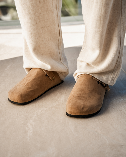 Heren Suede Clog Comfortabele Ergonomische Zool