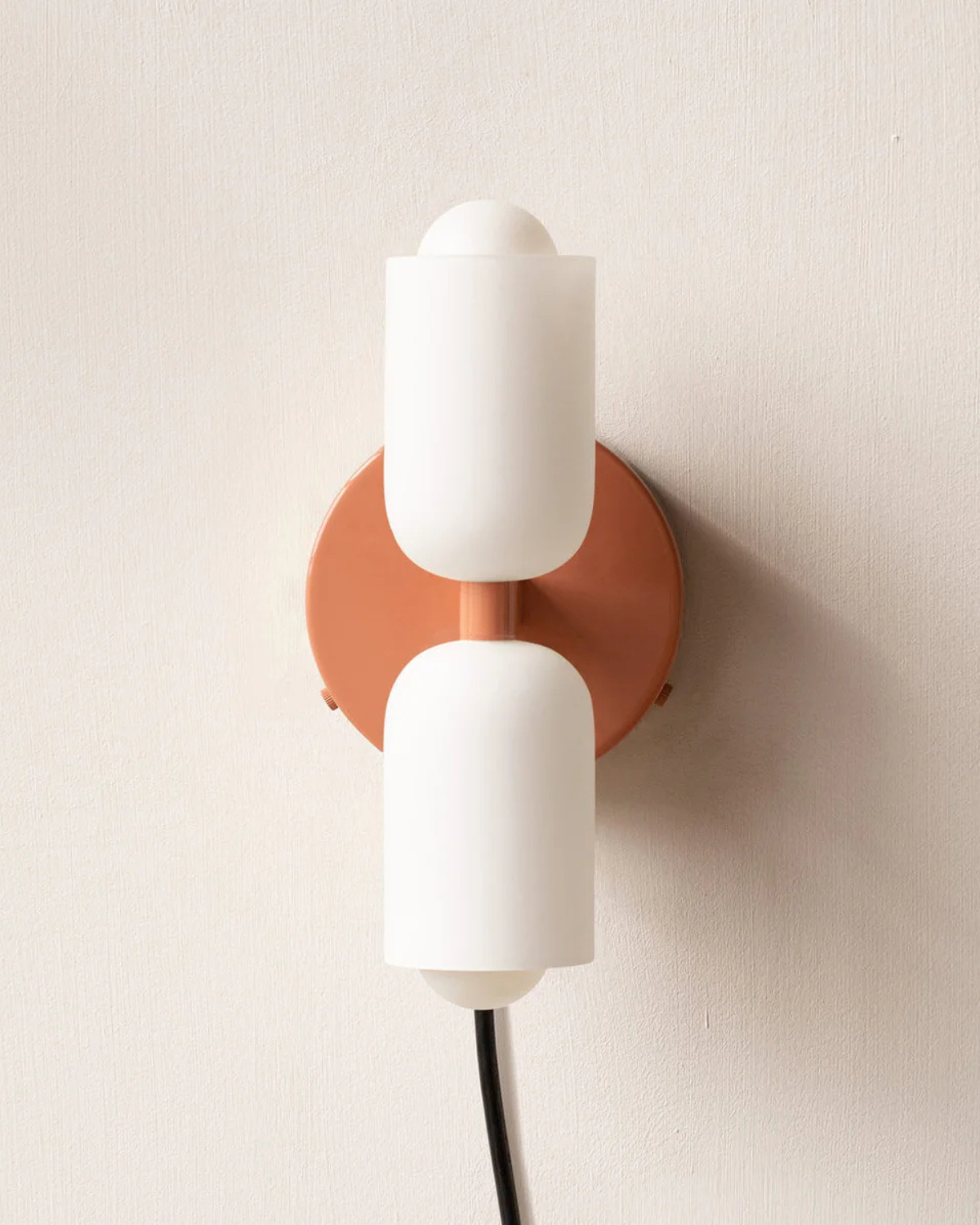 Sansoti | Wandlamp met Dubbele Glazen Kappen voor Slaapkamer en Woonkamer – E27 Wandverlichting