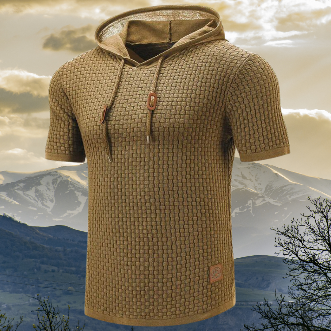 Korte Mouwen Sweatshirt met Capuchon voor Heren